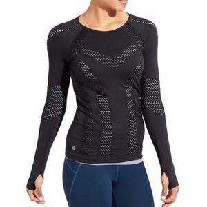 Athleta Burpee Laser Cut Swiftly Long Sleeve Top